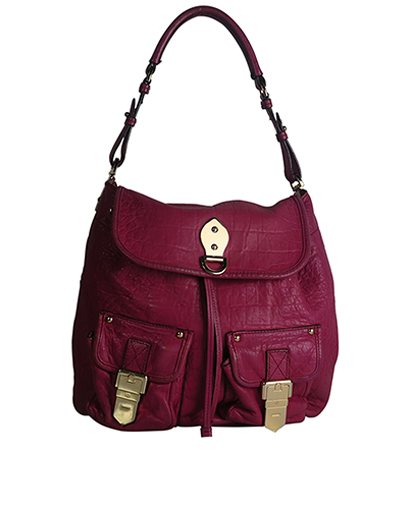 Mulberry Double Pocket Hobo, &pound;75, Handbags, Purple, Leather, Front view